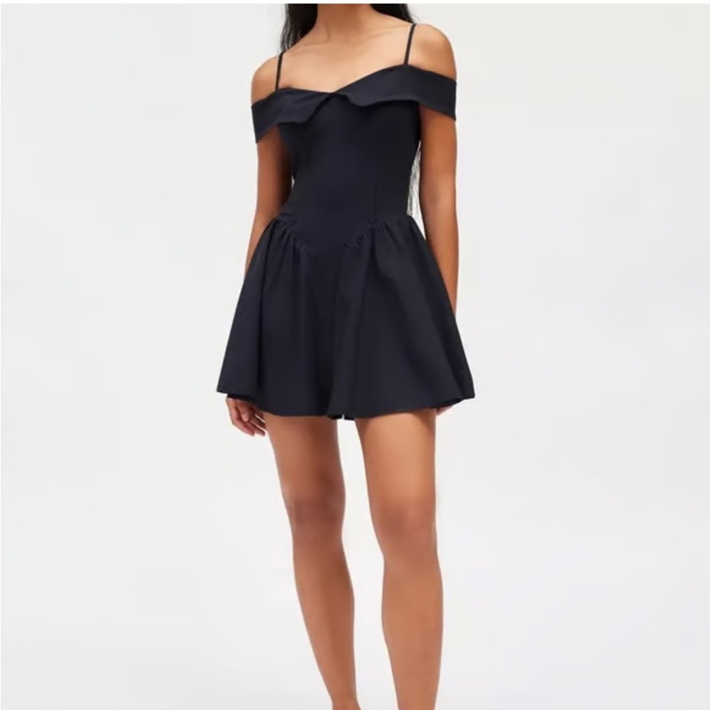 Kimchi Blue Black Sweetheart Mini Dress